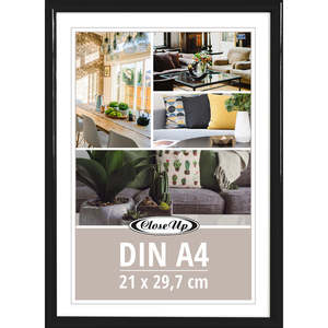Set 2 Simple A4 Plastic Poster <b>Frames</b> 21 X 29.7 cm Black <b>Double</b> Sided <b>Photo</b> <b>Frames</b> for <b>Photos</b> Art Wood Iron Great for Gifts - Product Image 2