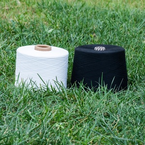 100% <span class=keywords><strong>Polyester</strong></span> kéo sợi có độ bền cao nhiều màu nhuộm đan dệt may xoắn sợi Melange thô tái chế bền vững - Product Image 2