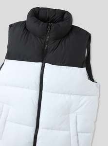 Chaqueta acolchada de burbujas acolchada de media manga a la moda para hombre, abrigo de calle bombardero con cremallera y cuello levantado personalizado - Product Image 5