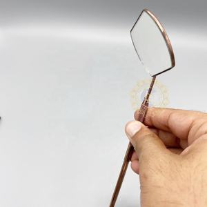 Professional Rose Gold Plasma Coating Desktop <b>Mirror</b> Eyelash Extension Accessories Sustainable Square Shape <b>Mirror</b> - Product Image 2