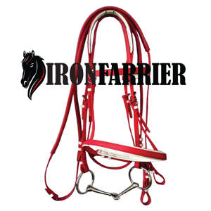 IRON FARRIER TOOLS en cuir véritable réglable cheval bride en cuir gaufré cheval licou anatomique en cuir cheval licou - Product Image 3
