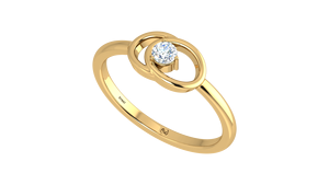 แหวนทอง 14K และเพชรแท้ ดีไซน์โอเฟลียา สำหรับผู้หญิง สวมใส่ได้ทุกวัน |   0.10 กะรัต ชุบโรเดียม ทรงกลมเจียระไนแบบบริลเลียนท์ หรูหรา - Product Image 2