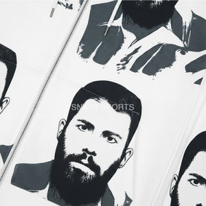 Sweat à capuche imprimé Asali à fermeture éclair lourde, vêtements d'hiver, sweats à capuche imprimés, style hip-hop, polaire, sweat à capuche imprimé Asali - Product Image 6