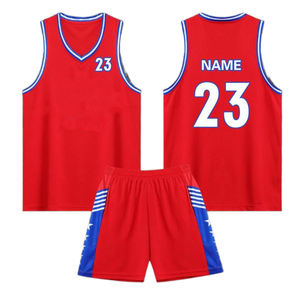 Vente en gros de maillots de basket-ball unis grande taille Ensemble chemise et short de basket-ball respirant Uniformes de basket-ball personnalisés pour jeunes Américains - Product Image 1
