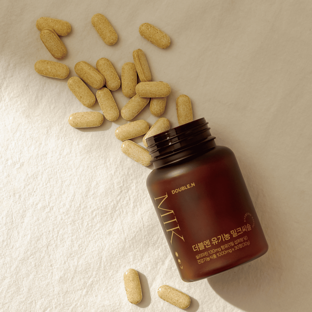 [DoubleN] Korean Organic Milk Thistle Tablet Silymarin Vitamin B Complex Liver Detox Antioxidant Support Fatigue Supplement