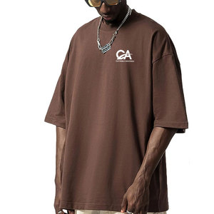 T-shirt en coton délavé pour homme, style streetwear oversize, coupe ample, nouveau style - Product Image 1