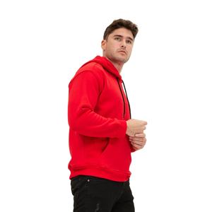 Sweats à capuche en polaire d'hiver pour hommes, 100% coton polyester, motif uni, pull thermique, sérigraphie personnalisée, vente en gros - Product Image 2