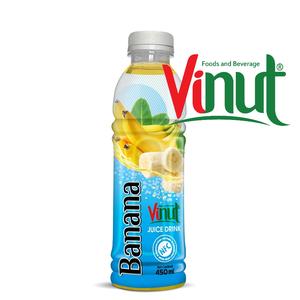 Boisson au jus de canne à sucre et banane 450 ml (15,2 fl oz) NFC, carton de 24 bouteilles PET, marque distributeur OEM, tendance - Product Image 1