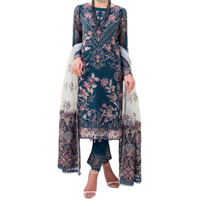 <b>Women</b> Traditional Shalwar Kameez Suit Detailed <b>Kurta</b> Loose Bottom Printed Dupatta Cotton Silk Quick Dry <b>for</b> Cultural Occasions - Product Image 5