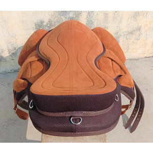 Silla de montar para caballo Freemax sin árbol de alta calidad, totalmente de gamuza, multiusos - Product Image 4