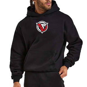 ESSENTIALS Sweat à capuche en coton 100% pour homme Pull-over Streetwear lourd avec manches régulières et impression de logo Hiver Essentiel - Product Image 1