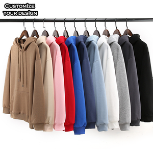 Sudadera con capucha de gran tamaño de algodón 100% de estilo informal para hombre, diseño de otoño en relieve, patrón sólido lavado, bolsillo de canguro largo teñido liso - Product Image 2