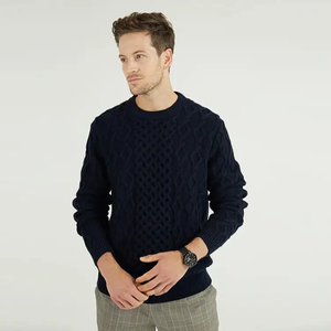 Hot Sale 2025 Men's 100% Cotton Anti-Pilling Winter <b>Pullover</b> <b>Sweater</b> Customized Front Logo High Quality Pakistan Manufacturer - Product Image 3