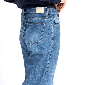 Vente chaude femmes Baggy Jeans taille haute ample décontracté Denim jambe large pantalon Multi poche nouveau Style Streetwear lavable 3D - Product Image 4