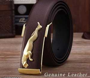 เข็มขัดหนัง PU แท้แฟชั่นสำหรับทุกเพศเข็มขัดดีไซน์เนอร์คุณภาพระดับพรีเมียมเข็มขัดแกะสลักด้วยมือพร้อมส่ง - Product Image 4