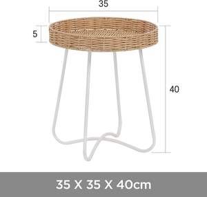 Nouvelle conception de table ronde en rotin naturel tissé à la main, tables basses rondes en rotin de haute qualité, salon, fabrication au Vietnam - Product Image 3