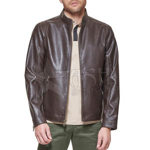 En stock Nuevo Diseño Hombres Chaqueta de cuero Venta al por mayor Hombres Chaqueta de cuero Bajo MOQ Hombres Chaqueta de cuero - Product Image 1