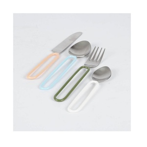 Ensemble de quatre couverts en acier inoxydable, ensemble de couverts de taille et de forme personnalisées pour couper et manger - Product Image 3