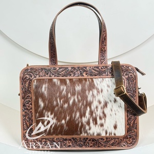 Sacs fourre-tout en cuir usiné à la main de conception personnalisée directe d'usine pour femmes sacs à main en cuir de vachette pour les achats de voyage et la vie quotidienne - Product Image 1