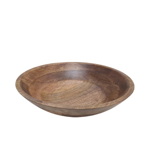 Ensemble de 3 bol rond en bois de manguier couleur marron bol à salade de grande taille pour la décoration de cuisine et de mariage personnalisée - Product Image 1