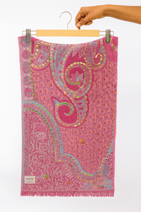 Unisex Cozy Lightweight Flock Print <b>Shawl</b> Custom Soft Striped Wool Scarf Fringe Handmade Winter <b>Wrap</b> OEM ODM Fashion Accessory - Product Image 3