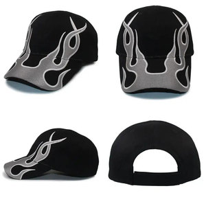 หมวกเบสบอลเปลวไฟแบรนด์ Street หมวกแข่งผู้ชายพร้อมหมวก Trucker แฟชั่นเปลวไฟ - Product Image 3
