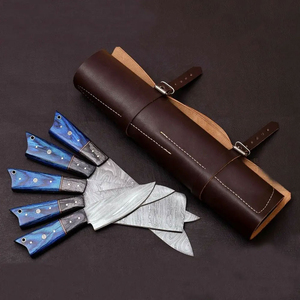 Ensemble de couteaux de chef en acier Damas véritablement faits à la main avec des manches en bois ambidextres Haute durabilité et design durable - Product Image 6