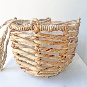 Cheap Price Woven Water Hyacinth <b>Hanging</b> <b>Plant</b> <b>Pot</b> Eco Friendly Biodegradable Flower <b>Pots</b> Garden Decor - Product Image 2