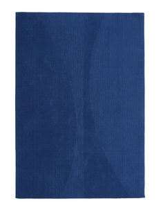 Alfombra de área de lana Handloom de pila mediana ecológica azul sólido moderno para decoración del hogar de dormitorio y sala de estar - Product Image 2