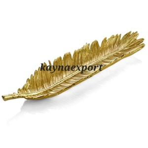 ถาดใบไม้ตกแต่งสไตล์เกาหลีแบบใหม่ เคลือบนิกเกิล หรูหรา เป็นมิตรกับสิ่งแวดล้อม เหมาะสำหรับตั้งโต๊ะแคมป์ปิ้ง ตกแต่งสร้างสรรค์ - Product Image 2