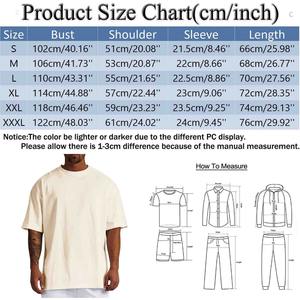 Quantité minimale de commande bas Style décontracté plaine lourd 100 coton surdimensionné hommes t-shirt Hip-Hop t-shirts à bas prix - Product Image 5