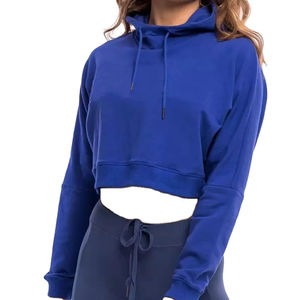 Dernier style, couleur personnalisée, sweat-shirts courts pour femmes, vente en gros, sweat-shirts courts pour femmes personnalisés, sweat-shirts pour femmes - Product Image 1