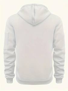 Fabricants OEM Sweat à capuche en coton polaire pour hommes Hip Hop Streetwear brodé Poids lourd Oversize Respirant Quarter Zip Automne US - Product Image 3