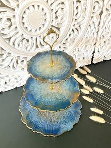 ที่ตั้งเค้กเรซินลาวาออกแบบสำหรับงานแต่งงานและวันเกิดแท่นตกแต่งและตกแต่งบนโต๊ะ - Product Image 3