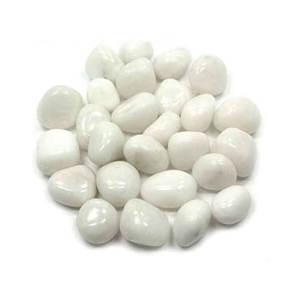 Vente directe d'usine Agate sculptée Pierres roulées Pierres précieuses blanches naturelles Technique dégringolée - Product Image 2