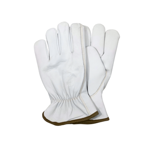 Gants de sécurité d'hiver en cuir de chèvre pour l'extérieur, longueur poignet, avec doublure thermique respirante et écologique, à pouce clé, unis - Product Image 1
