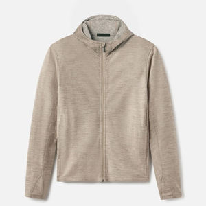 Sweat à capuche en polaire polyester/coton pour homme, coupe classique, design personnalisé avec poche zippée, respirant, séchage rapide, uni, teinture unie, pour l'hiver - Product Image 2