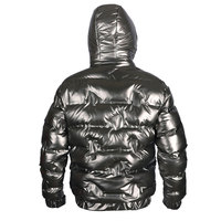 Veste d'hiver pour homme imperméable et coupe-vent, style doudoune matelassée avec fermeture éclair et capuche, design personnalisable sur le devant, haute qualité 100%