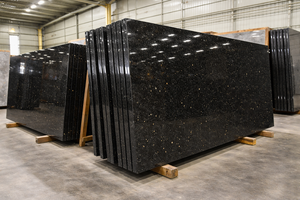 Losas, Azulejos y Escalones de Granito Negro Galaxy Natural de la India para Encimeras de Cocina, Muebles de Baño y Diseño de Interiores - Product Image 3