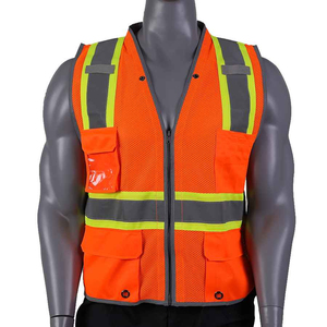 Gilet de sécurité pour homme, respirant, imperméable, réfléchissant, de haute qualité, en polyester, haute visibilité, pour travaux de construction - Product Image 1
