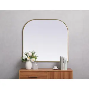 Miroir décoratif de salle de bains de cadre de miroir de fer d'or rond moderne adapté aux besoins du client - Product Image 5