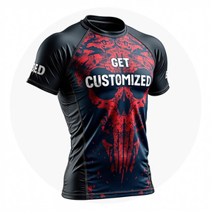 Customized Rash Guard Compression Fit Full Short Sleeves Stretch Lightweight Breathable Digital Print Design Long Lasting <b>Kimono</b> - Product Image 6