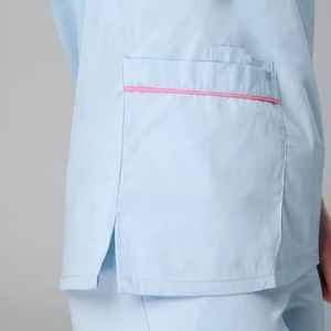 Uniformes Médicos de Moda, Elásticos, al por Mayor, de Manga Corta, Tejidos de Punto, Lavables, de Tela Suave, Conjuntos de Uniformes Médicos para Mujer - Product Image 2