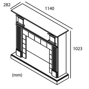 Marco Lò sưởi điện bởi mpc sâu grey MDF núi lửa chèn cổ điển vượt thời gian thiết kế hiện có Burner Lò sưởi điện - Product Image 1