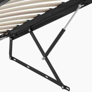 Vinahardware Furniture <b>King</b> <b>Size</b> <b>Bed</b> <b>Frame</b> - Industrial Steel Platform <b>Bed</b> with <b>Wooden</b> Slats, Noise-Free Design for Home Use - Product Image 6