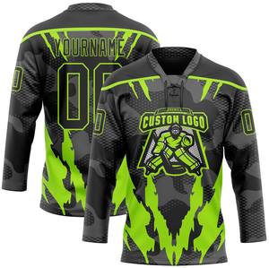 Jersey de Hockey sobre Hielo con Cordones de Diseño Moderno, Uniforme Personalizado 100% Poliéster Antibacteriano de Secado Rápido con Nombre de Equipo Personalizado - Product Image 4