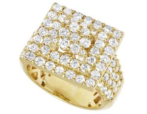 Anillo de moissanita estilo racimo para hombre Hip Hop VVS D Color Diamond en plata de ley 925 - Product Image 3