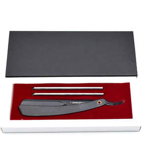 Rasoirs pour hommes élégants, personnalisés, de couleur noire, avec revêtement, demi-lame en acier inoxydable, rasoirs de barbier - Product Image 3