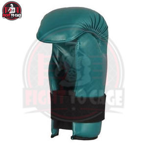 Gants de boxe de karaté pour adultes, nouvelle arrivée, fabrication artisanale, en cuir PU entièrement personnalisé, couleur bleue, vente en gros, vêtements de sécurité - Product Image 4