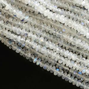 Perles rondes lisses en pierre de lune arc-en-ciel naturelle, pierres de lune arc-en-ciel, perles de pierres précieuses en vrac pour la fabrication de bijoux, fournitures par grossiste - Product Image 1